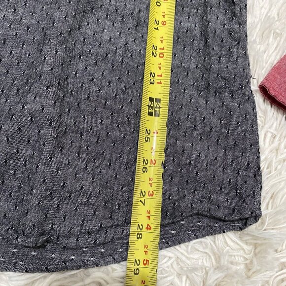 Frank & Oak Men's Button Up Shirt Textured XXL Gray Red - Picture 8 of 12